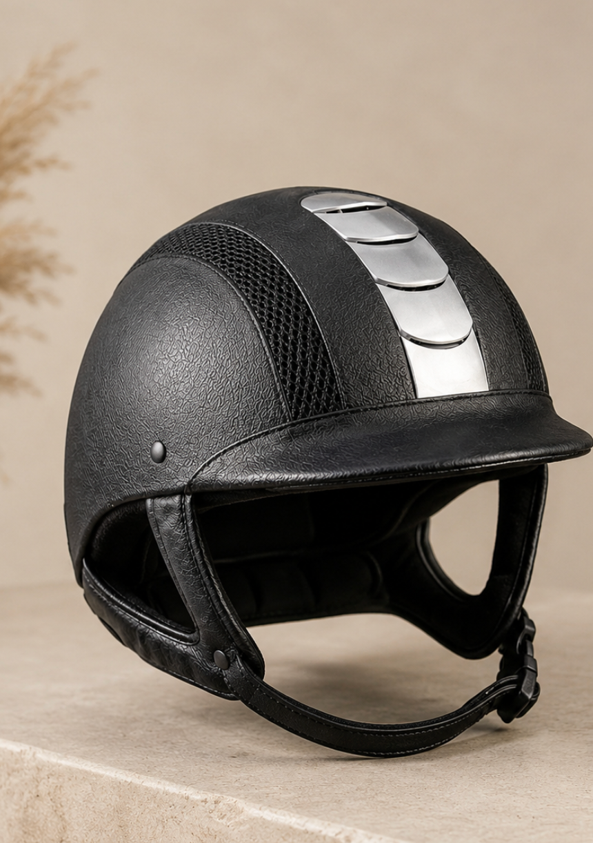 Premium Black Riding Helmet